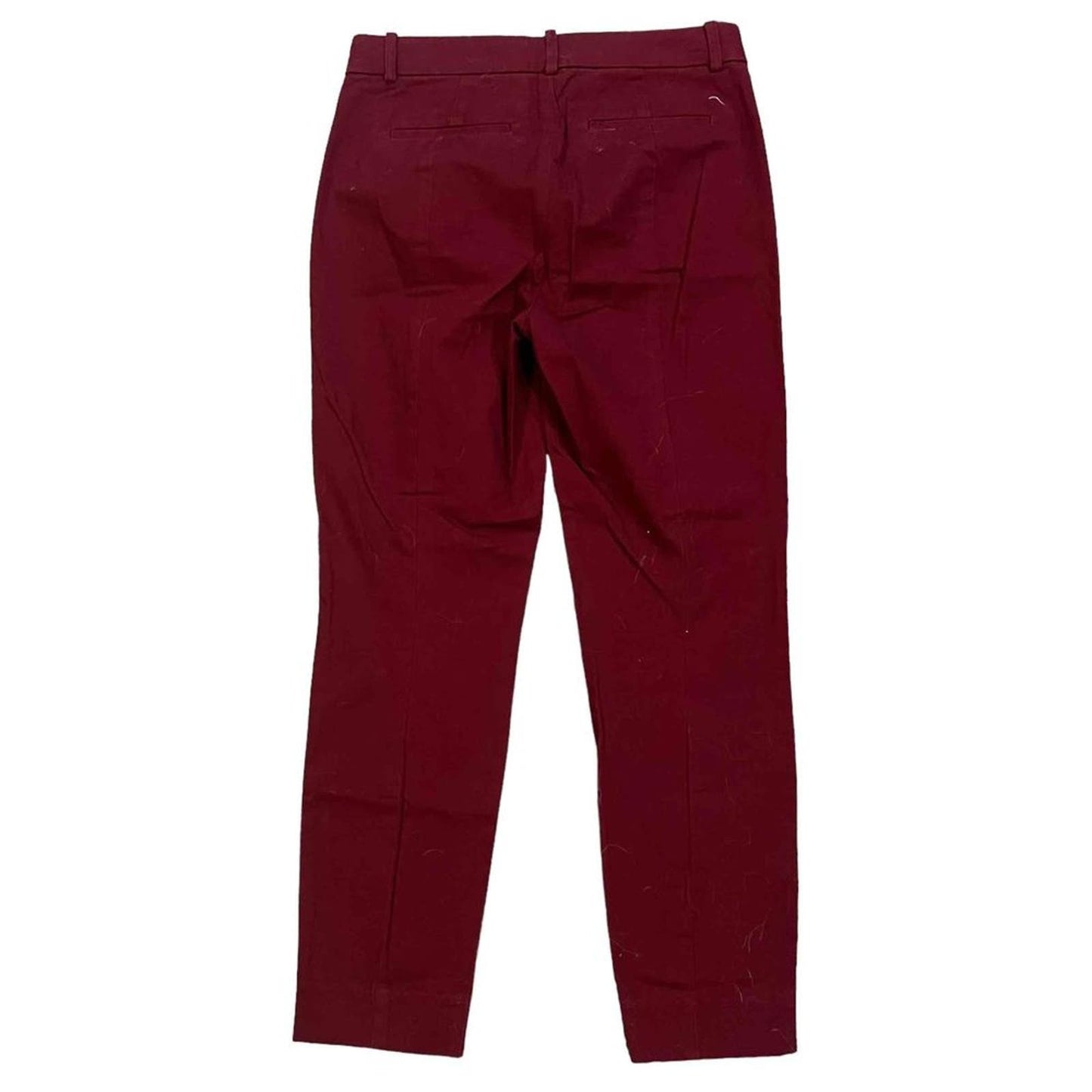 J.Crew Mercantile Women's Burgundy Cotton Blend Chino Front Pockets Pants Size 4