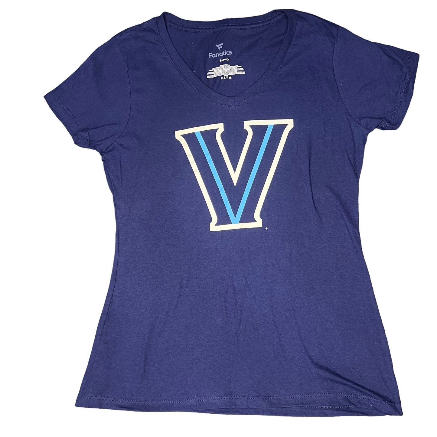 Fanatics Women's Small Villanova Wildcats Navy V-Neck Short Sleeve T-Shirt