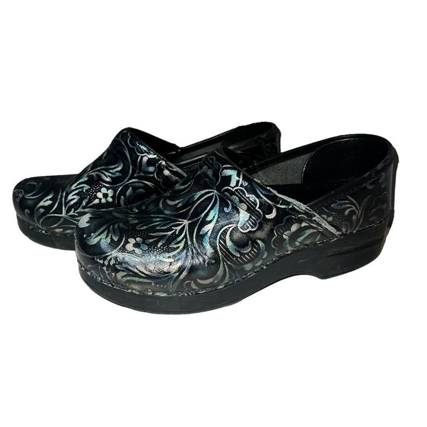 Women’s Dansko Engraved Floral Clogs 37 US 6.5-7