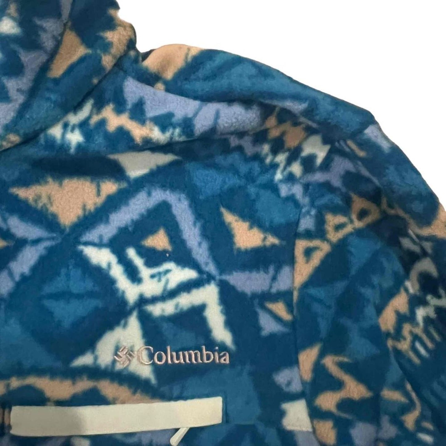 Columbia Women's Small Blue Mountain Side Aztec Printed Pullover Jacket