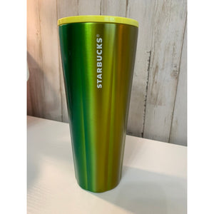 Starbucks Tumbler 24oz Green Yellow Ombre Gradient Venti