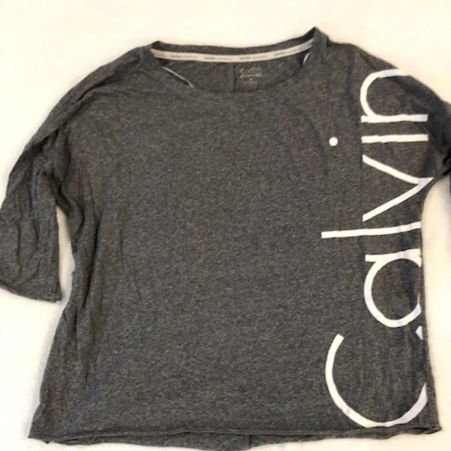 Calvin Klein performance logo grey top L EUC