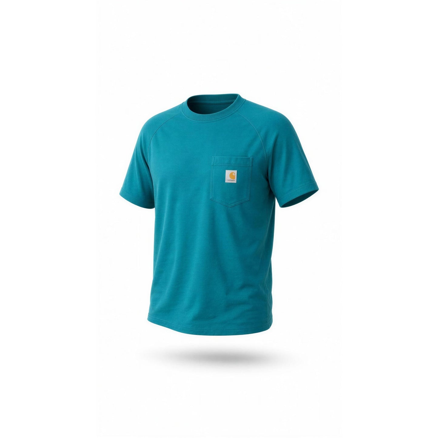 Carhartt Force T-Shirt Mens Size Small Teal Pocket Crew Neck