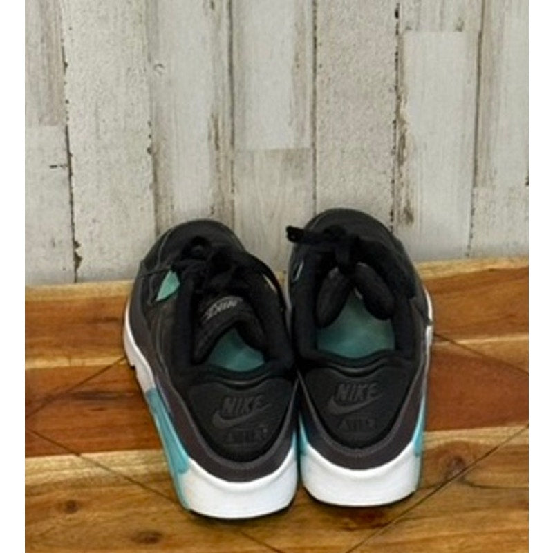 Nike Air Max 90 LTR Kids' Black Metallic Grey Sneakers Size 6.5Y