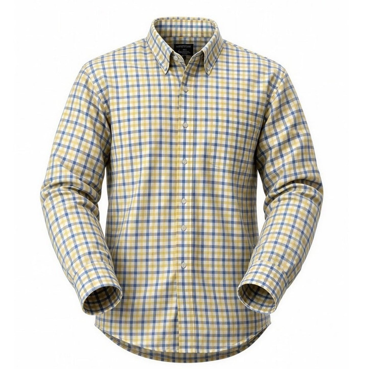 Lands' End Dress Shirt Mens 16 34/35 Button-Down Plaid Multicolor