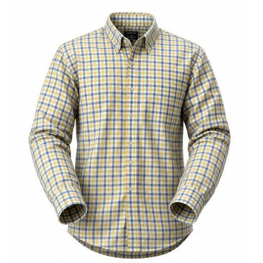 Lands' End Dress Shirt Mens 16 34/35 Button-Down Plaid Multicolor