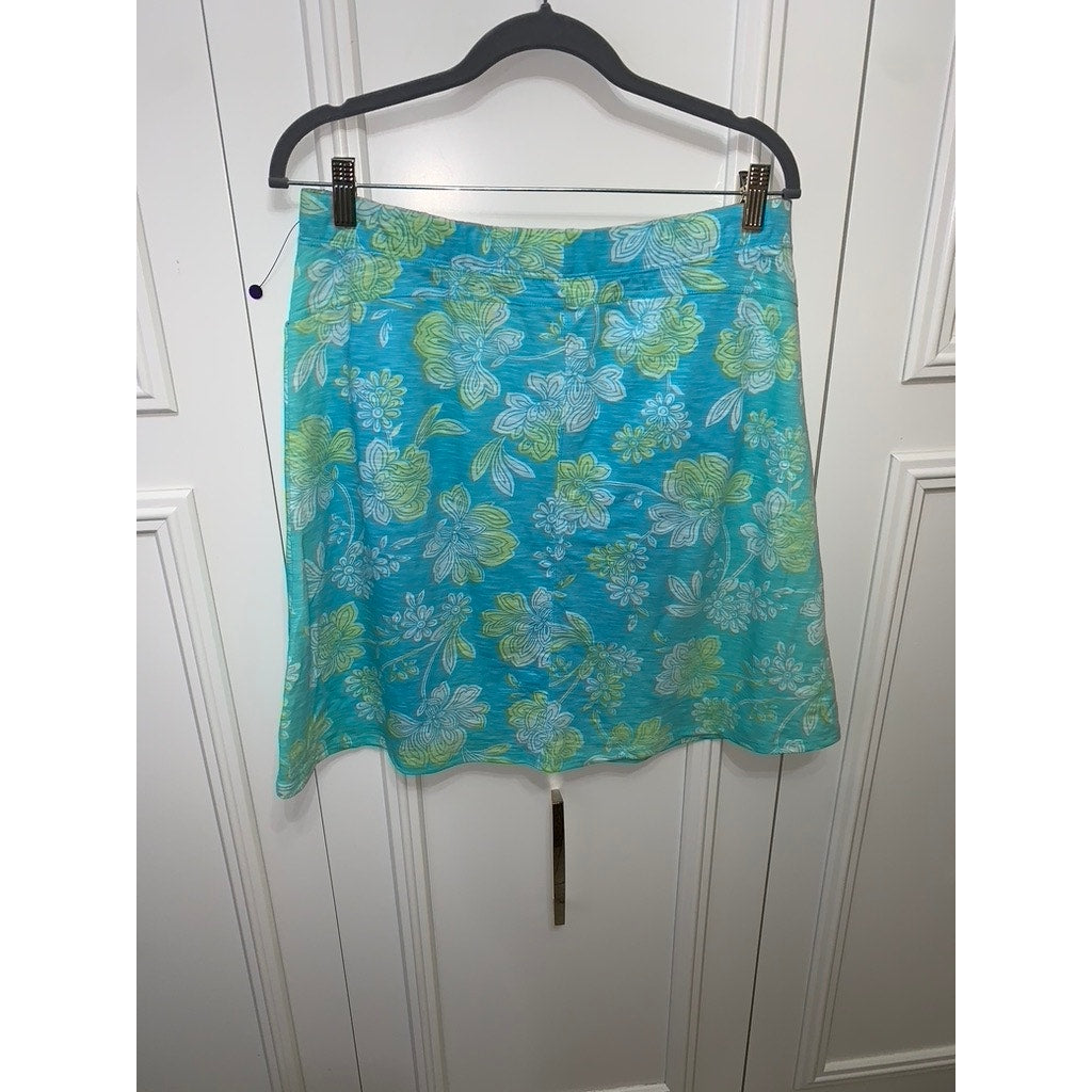 J.Jill Women's Petite A-Line Floral Skirt Medium Multicolor Knee Length Casual