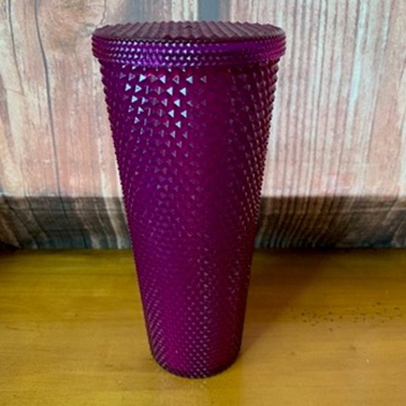Starbucks Berry Bling Studded Cold Cup Tumbler Purple 24 oz