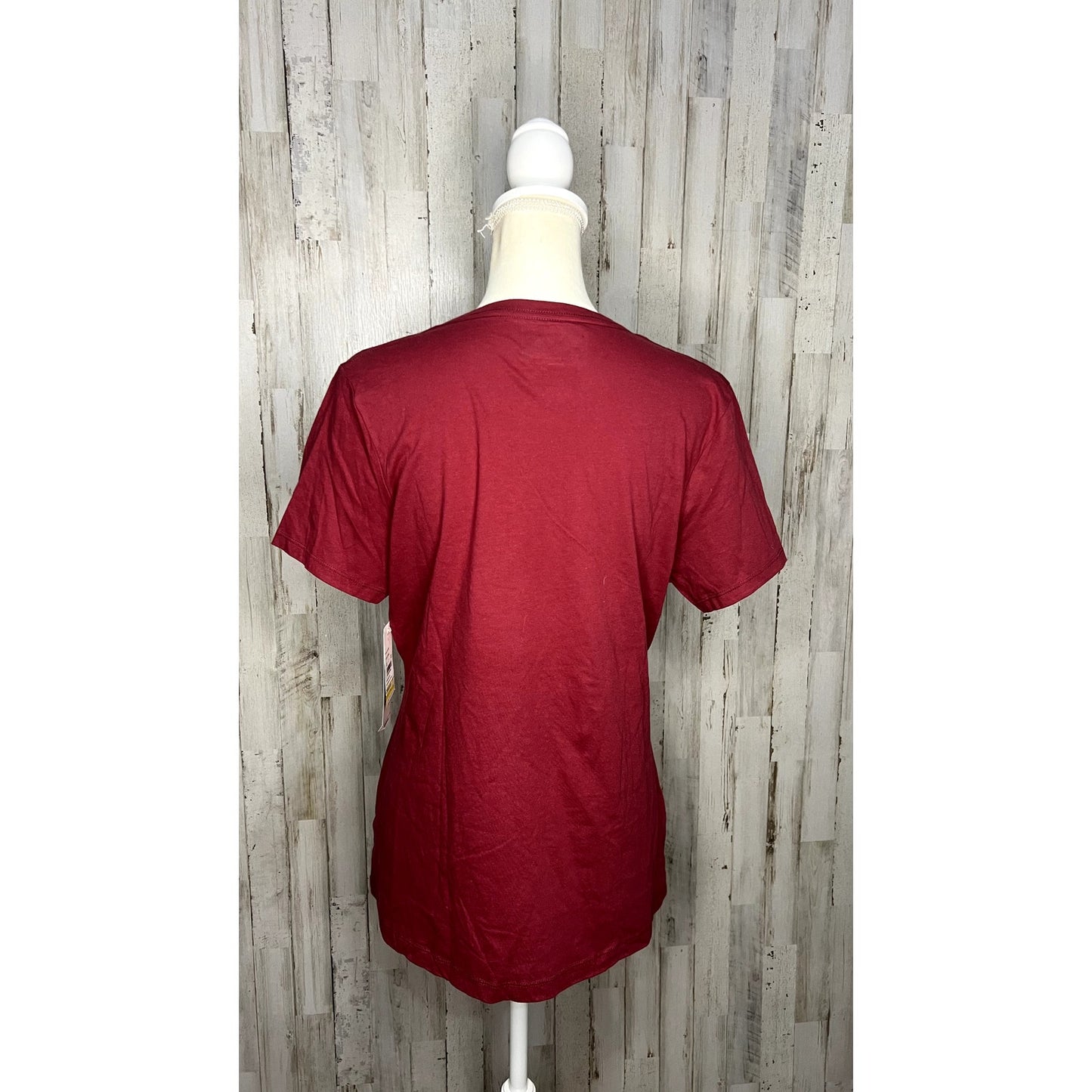 NWT Washington Football Team Women's Maroon V-Neck Tee Shirt Size Large