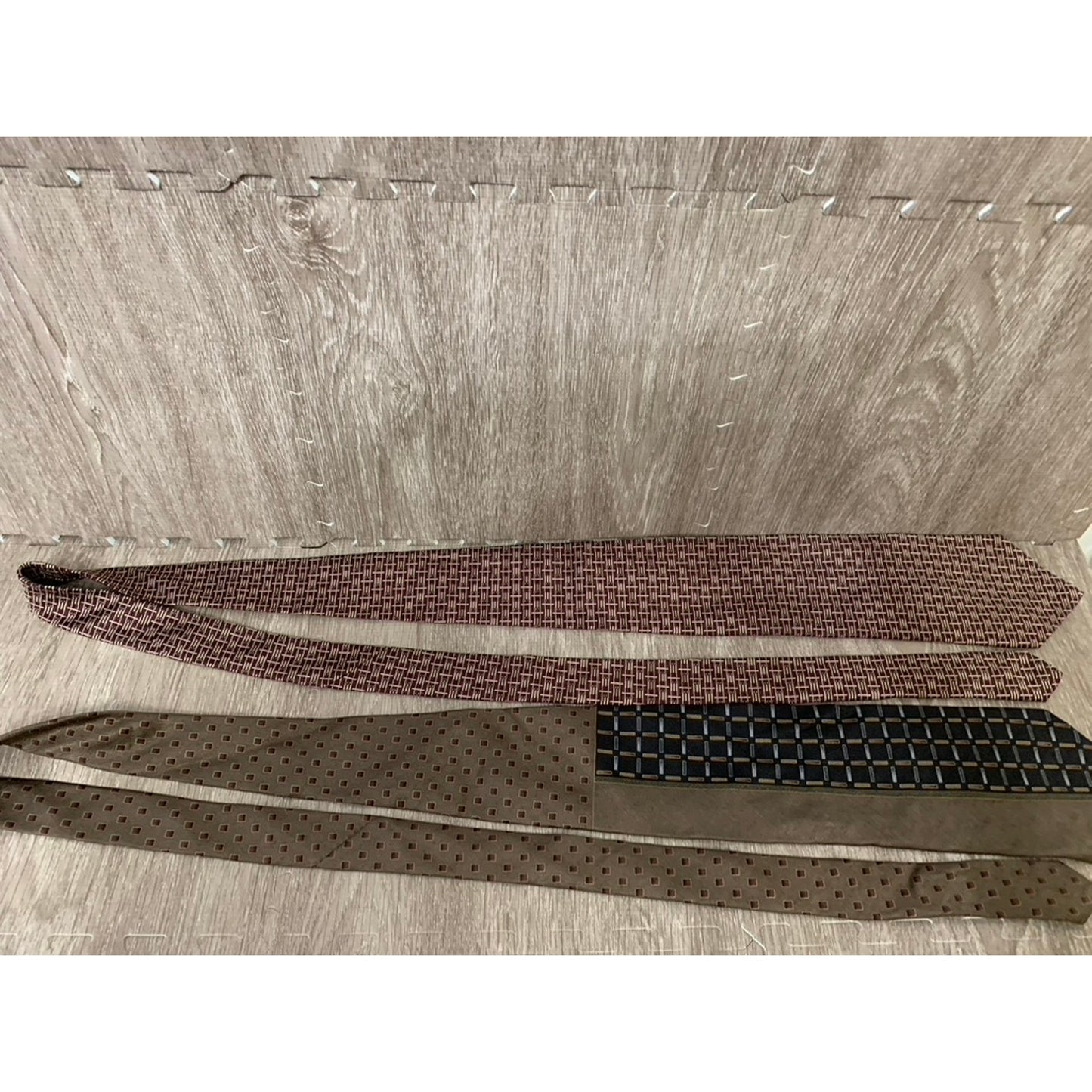 Set of 5 Palatina Vintage Men's Silk Necktie Collection Geometric