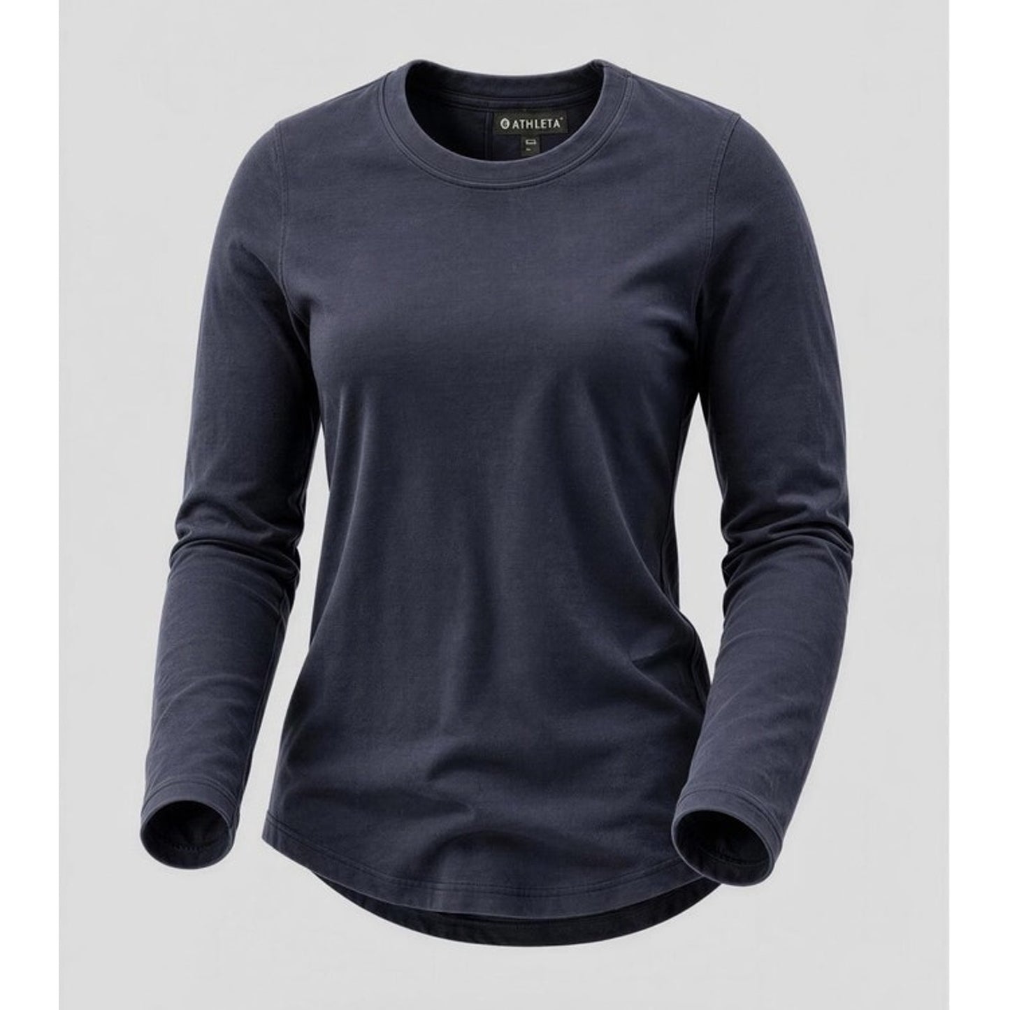 Athleta Top Womens XXS Navy Blue Long Sleeve Crew Neck Performance Shirt