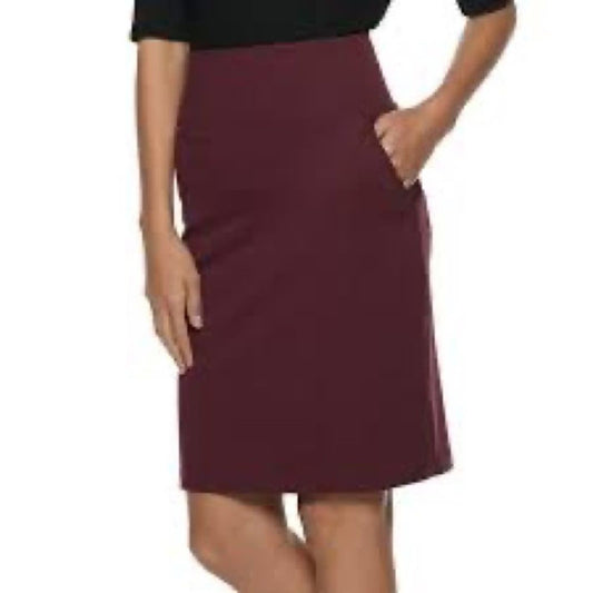 NWT Apt. 9® Tummy Control Ponte Pencil Skirt PORT ROYALE Women's Medium