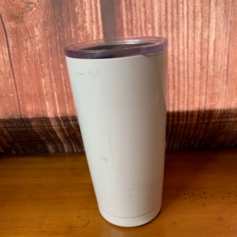 Starbucks Tumbler White 20 fl oz Black Siren Logo Slide Lid