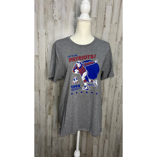 '47 New England Patriots Vintage Graphic T-Shirt Men's Large Gray NFL