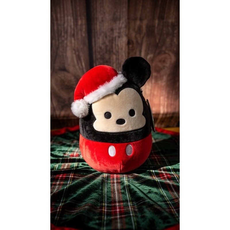 NWT Squishmallows Disney Holiday Mickey Mouse Santa Hat 8 in