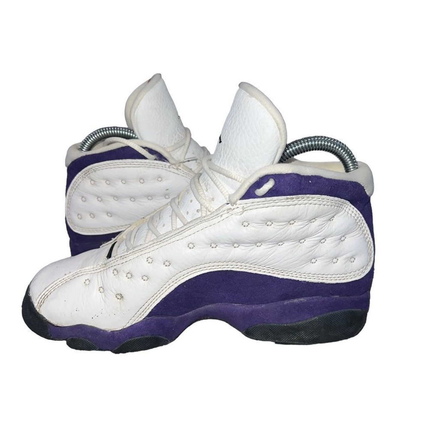 Air Jordan 13 Retro Lakers GS Youth Basketball Shoes White Black Purple Size 5Y