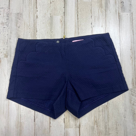 Lilly Pulitzer Women's Blue Jacquard Textured Chino Shorts Size 00 Casual Summer