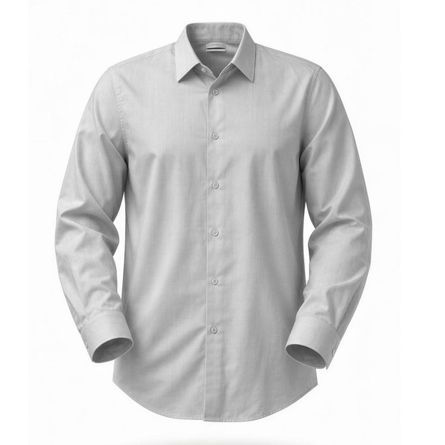 Calvin Klein Dress Shirt Mens 16 34/35 Gray Herringbone Slim Fit Non-Iron