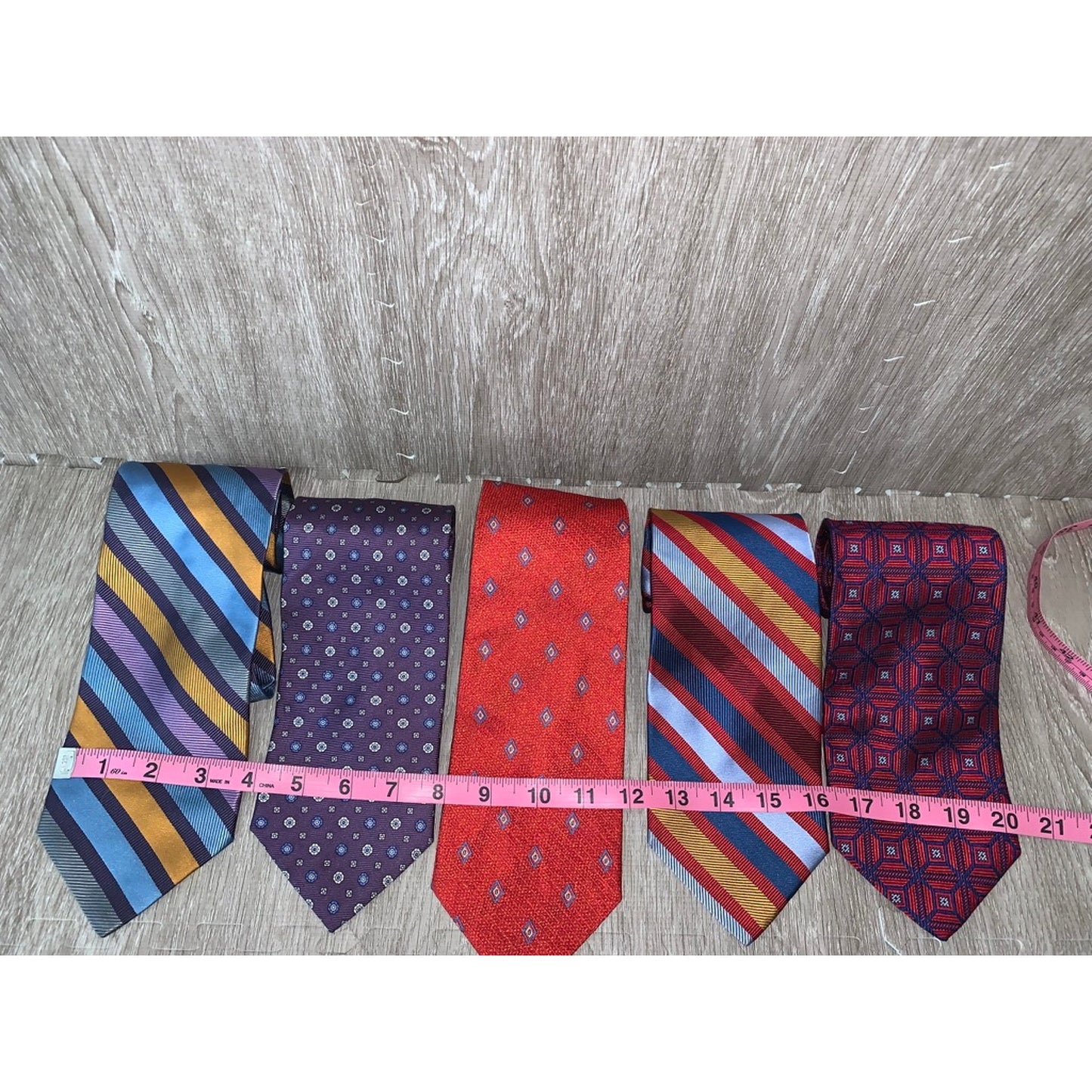 Jos. A. Bank  Men's Silk Striped Necktie Set of 5 Multicolor