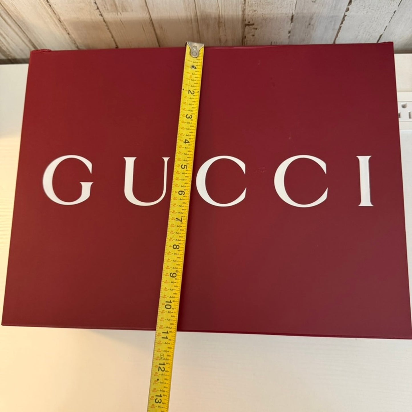 Gucci Large Burgundy Red Gift Presentation Box with Lid White Interior