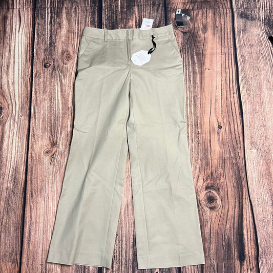 NWT Liz Claiborne Women's Size 12 Slim Fit Chino Pants Beige Mid Rise Casual