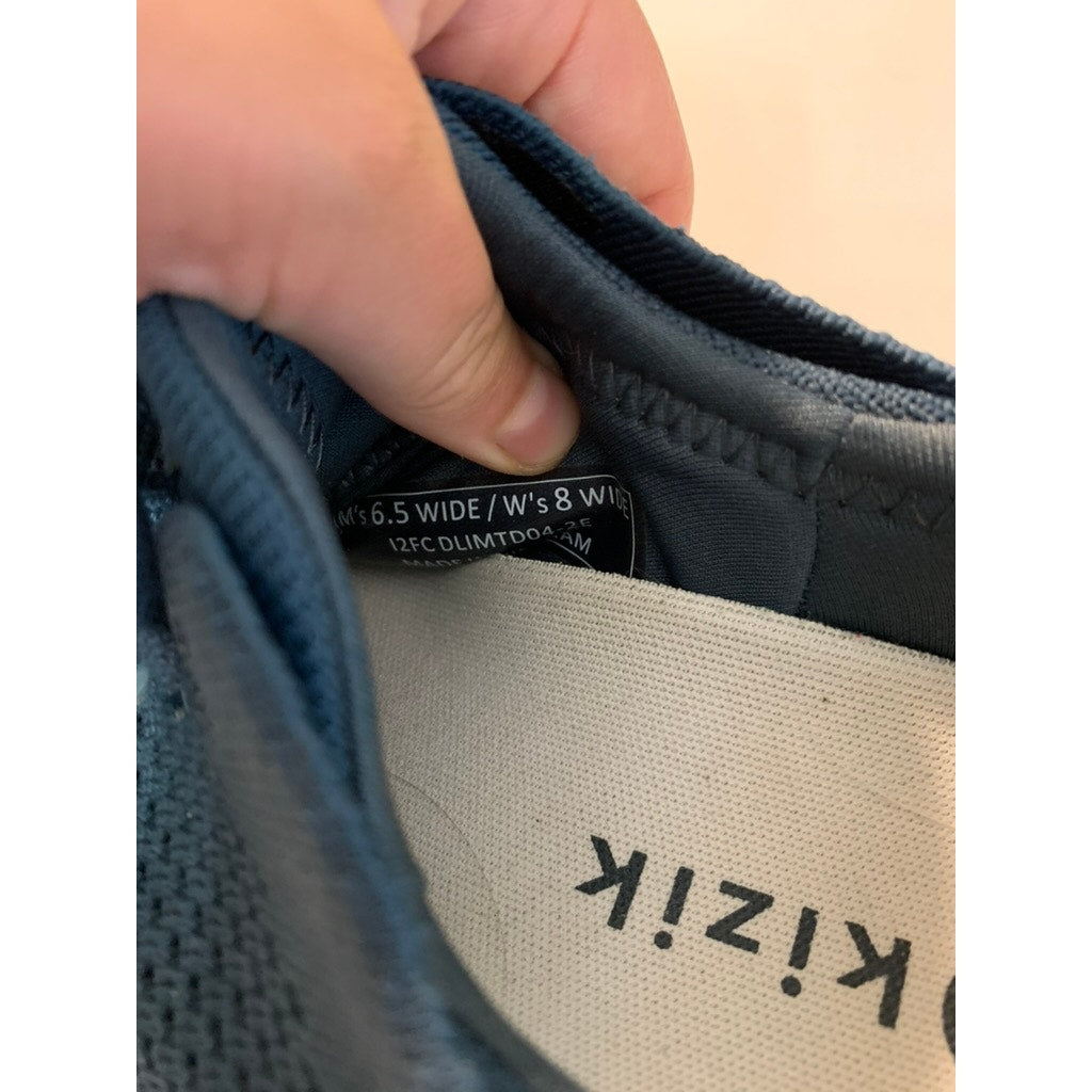 Kizik Lima Slip-On Sneakers Navy Blue Wide Unisex Size 8
