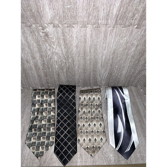 Pierre Cardin Men's Geometric Ties Set of 4 Multicolor Business Formal