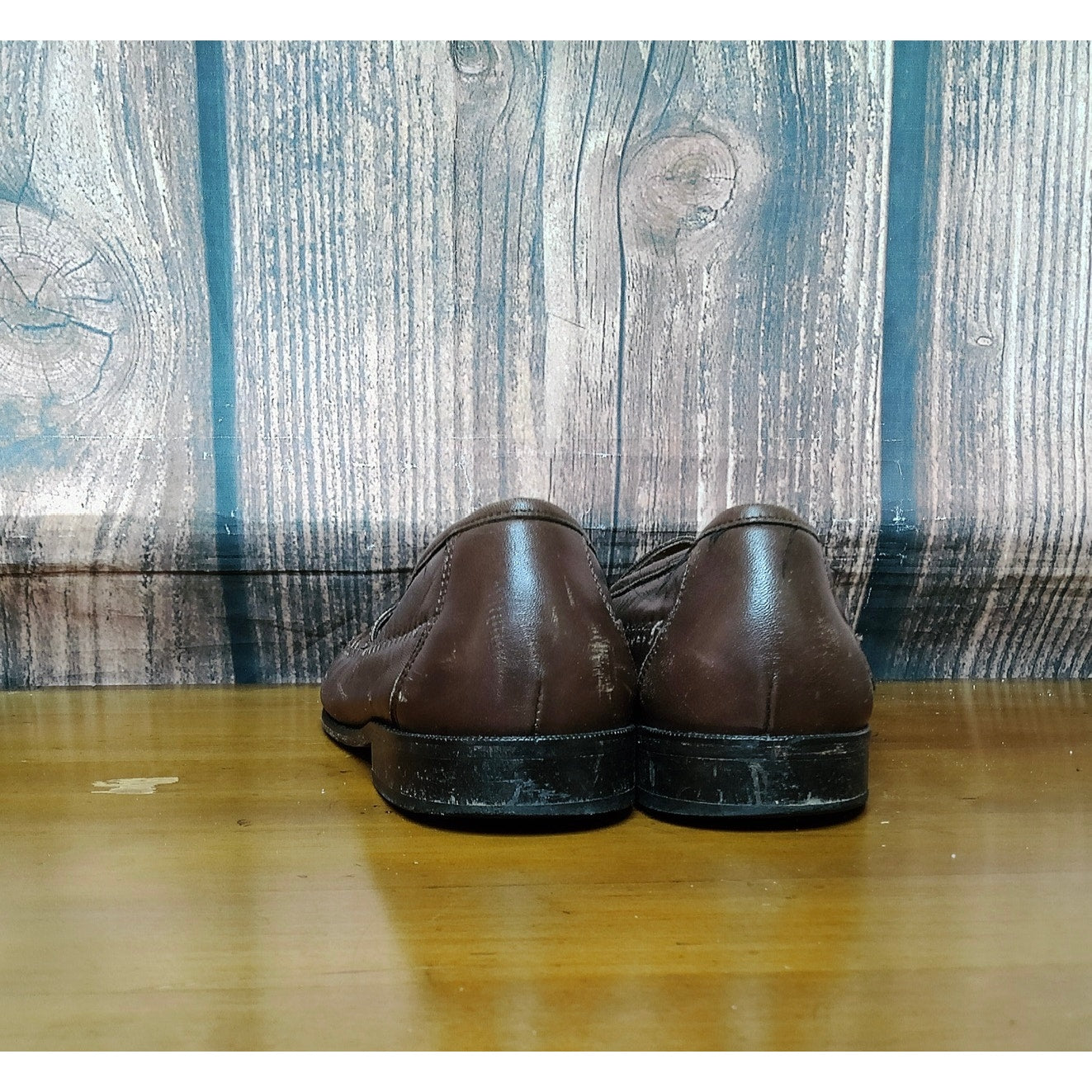Men's Tassel Loafers Brown Slip-On Moc Toe Dress Shoes