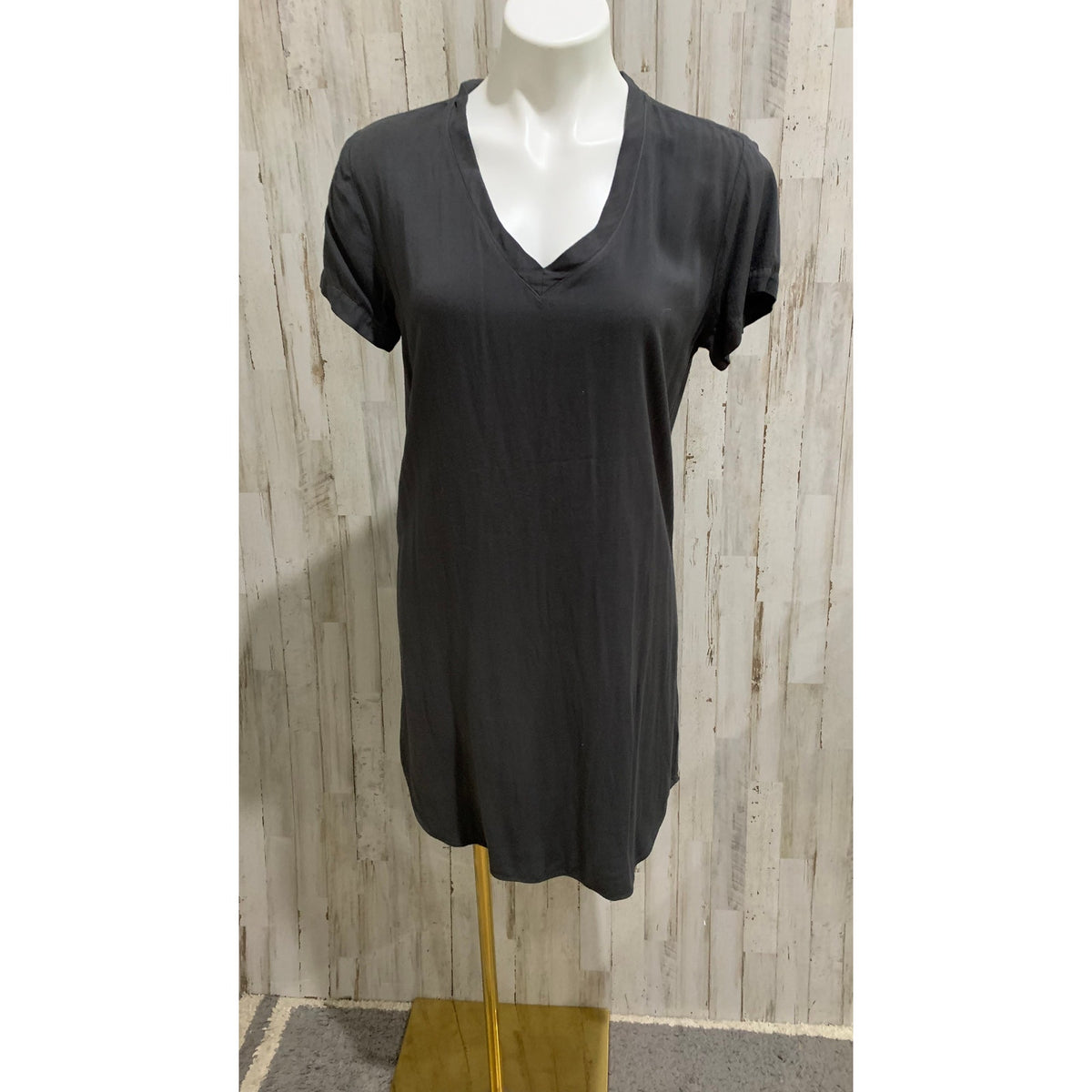 Anthropologie Cloth & Stone Dress Womens Size Small Gray V-Neck