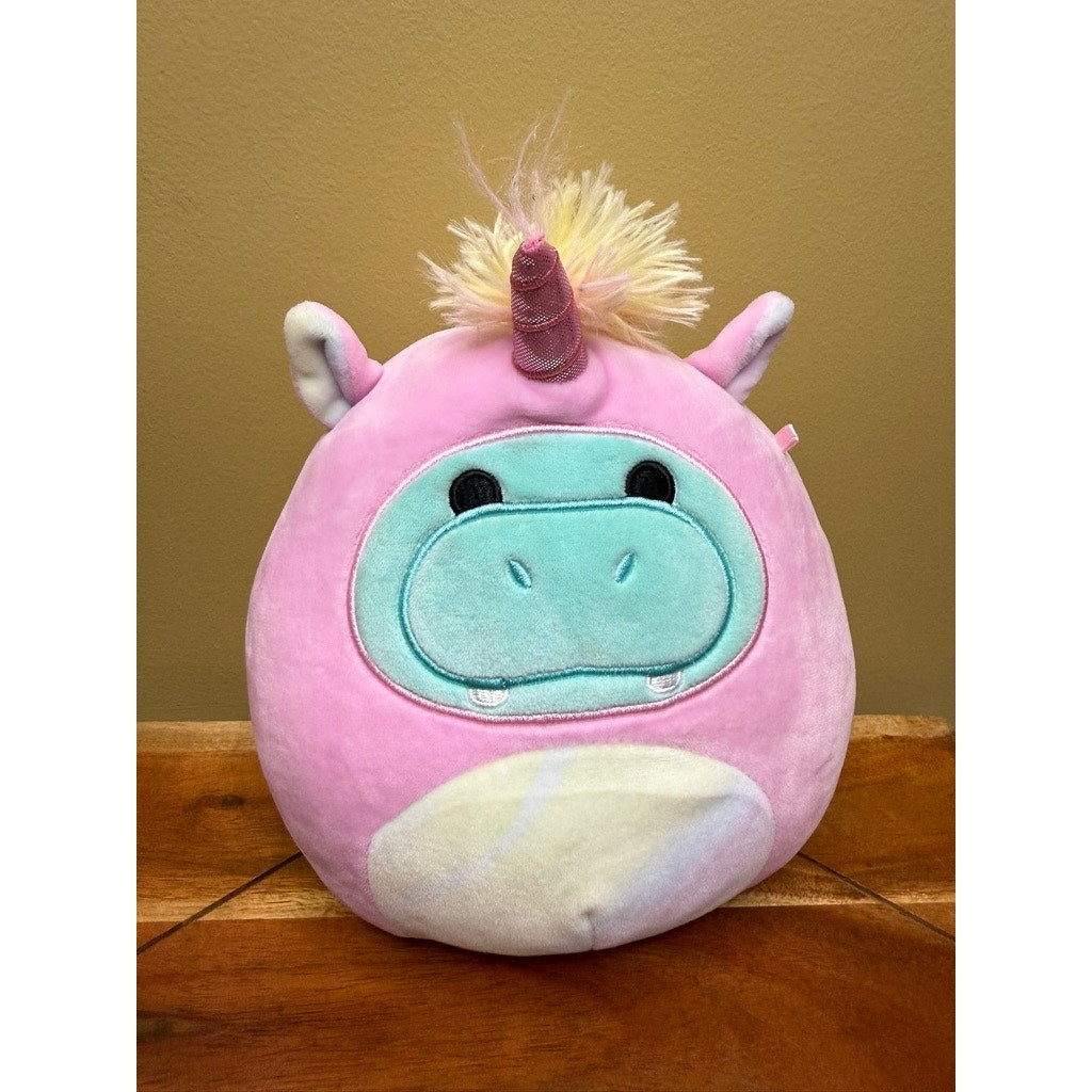 Squishmallows Hank the Hippo in Unicorn Costume 8" Plush Toy Pink