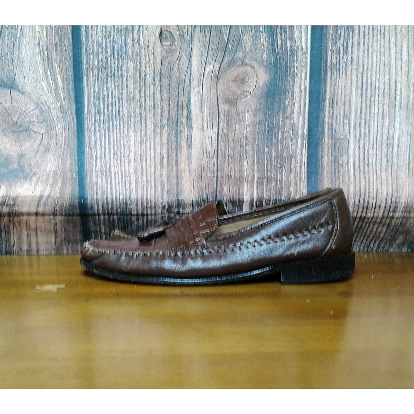 Men's Tassel Loafers Brown Slip-On Moc Toe Dress Shoes