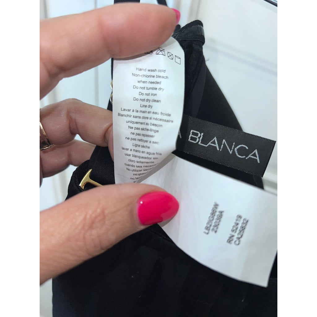 La Blanca Women's Black Bandeau Twist Tankini Top Size 14W