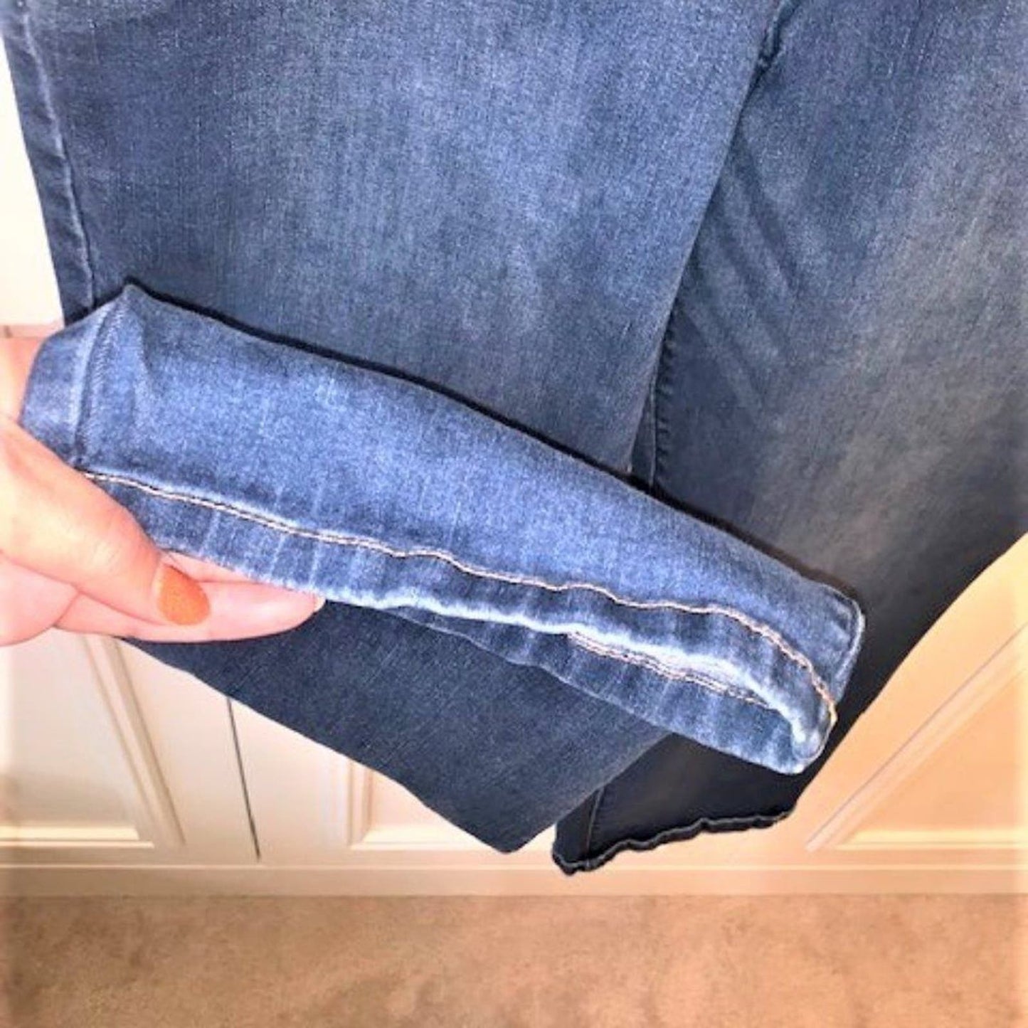 Code Bleu straight leg jeans w/body sculpt