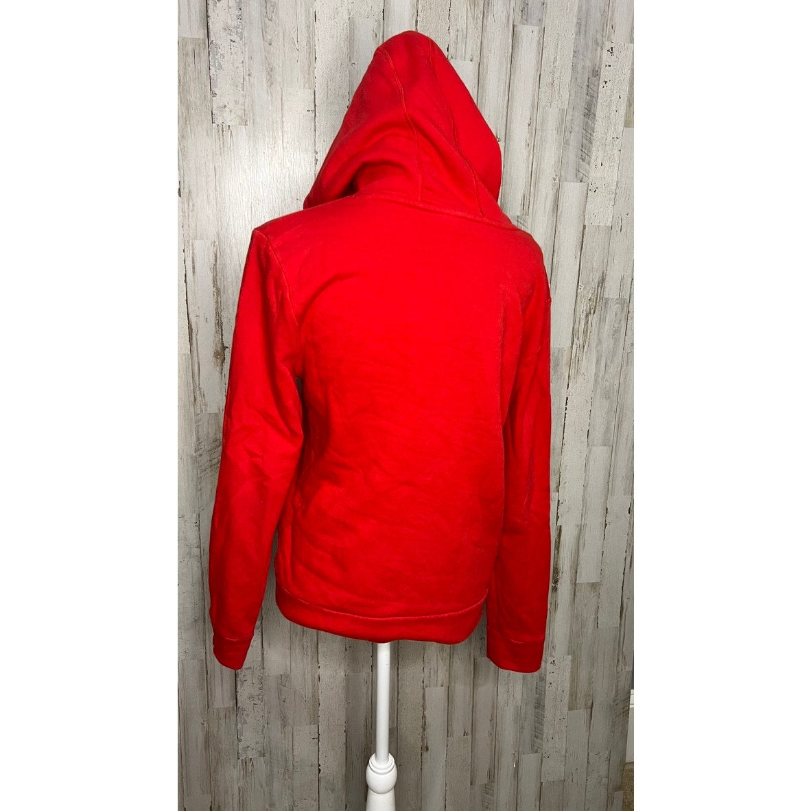 Adidas Boys Red Embossed Logo Pullover Hoodie Size Large 14-16 Casual