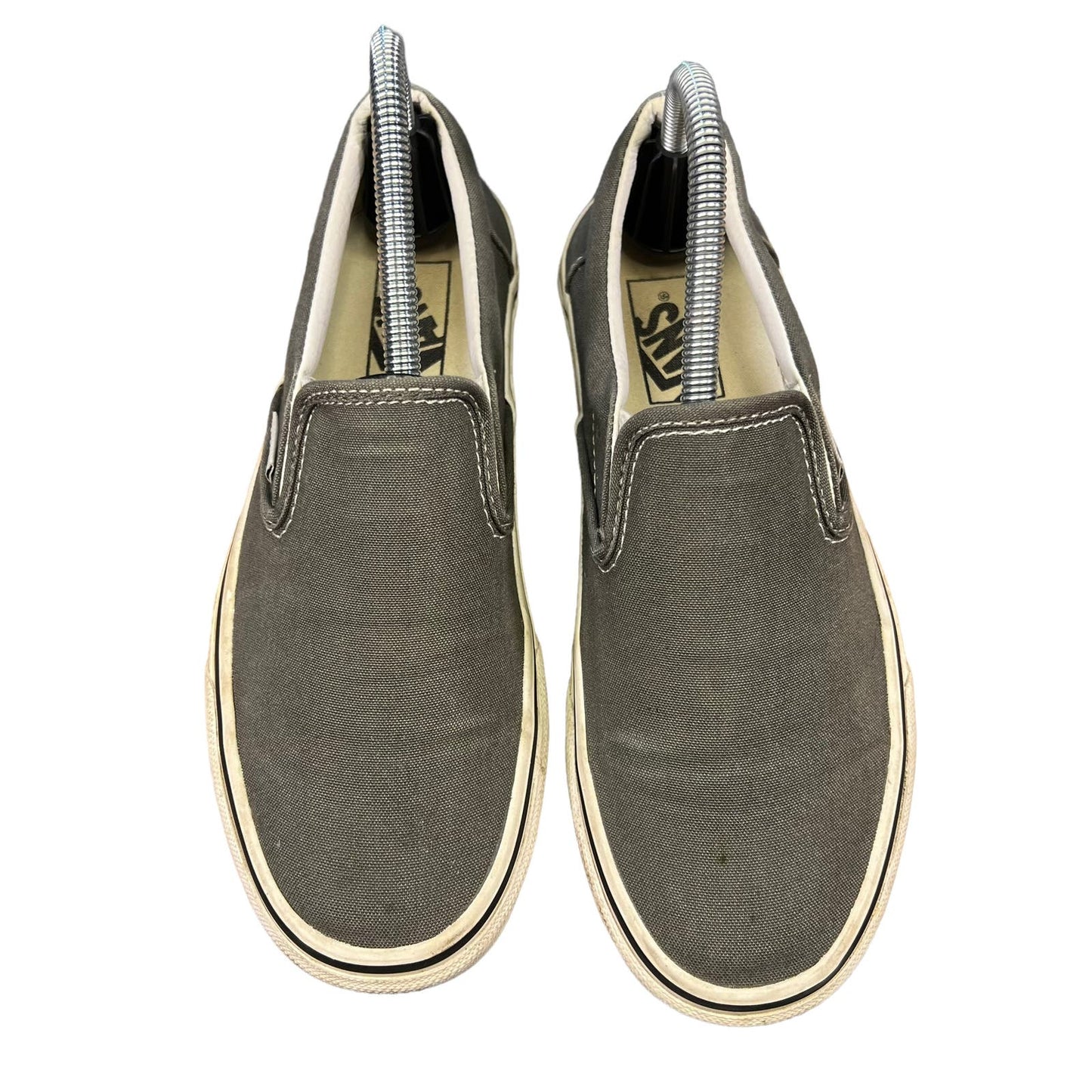 VANS Classic Slip-On Charcoal Gray Unisex Canvas Sneakers Men's 6.5/Women's 8.0