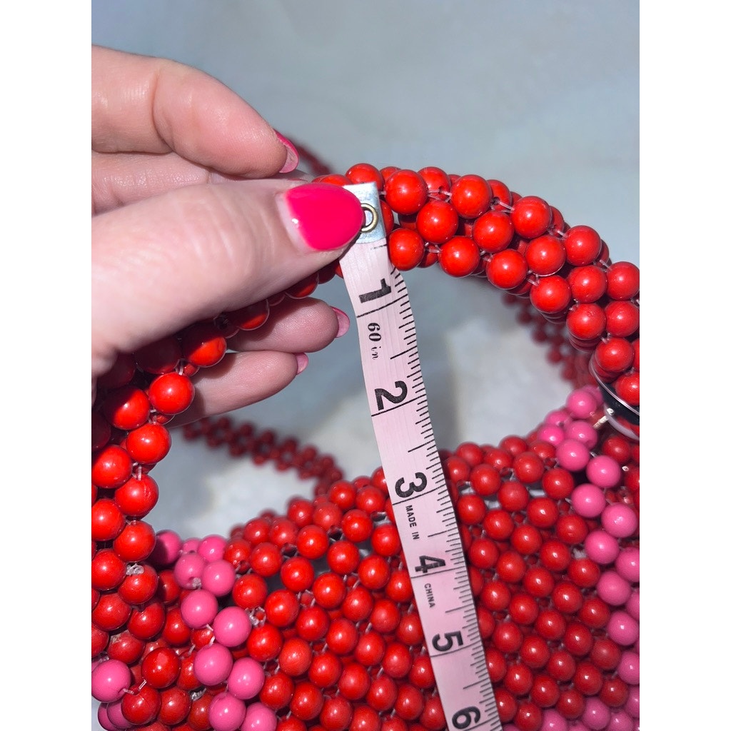 NWT Kate Spade x Target Women's Red & Pink Beaded Shoulder Bag Casual