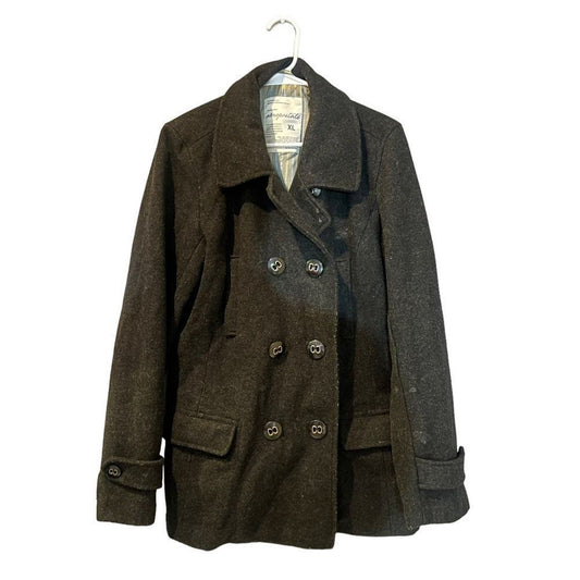 Aeropostale Double Breasted Wool Coat Size XL