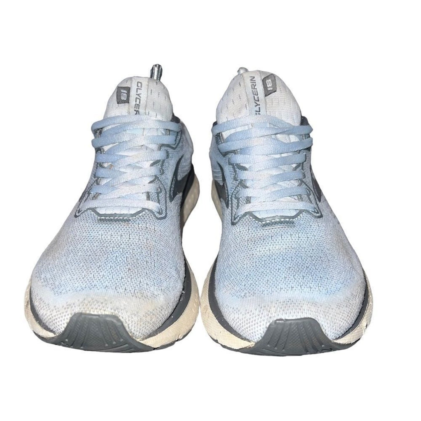 Brooks Glycerin 18 Women's Running Shoes Blue/Gray Lace Up Size 8.5