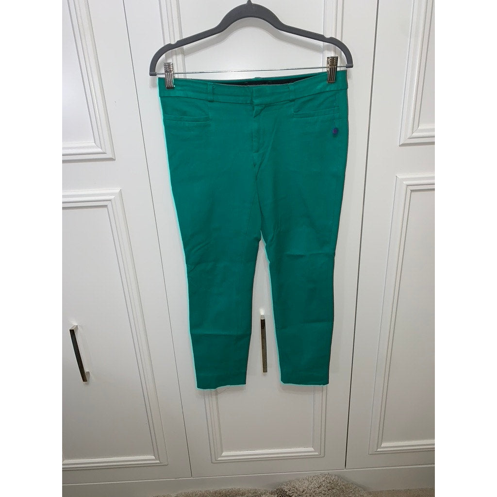 Banana Republic Women's Green Dress Pants Size 4 Petite Workwear Back Pocket