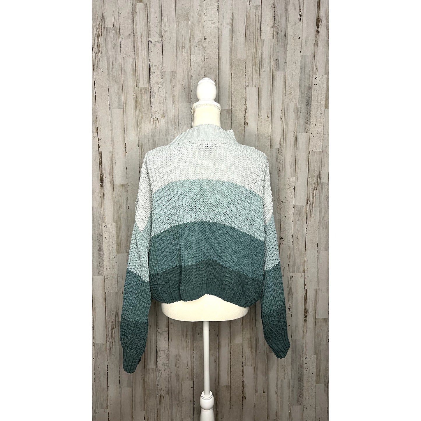 My Michelle Women's XL Color Block Knit Pullover Sweater Multicolor