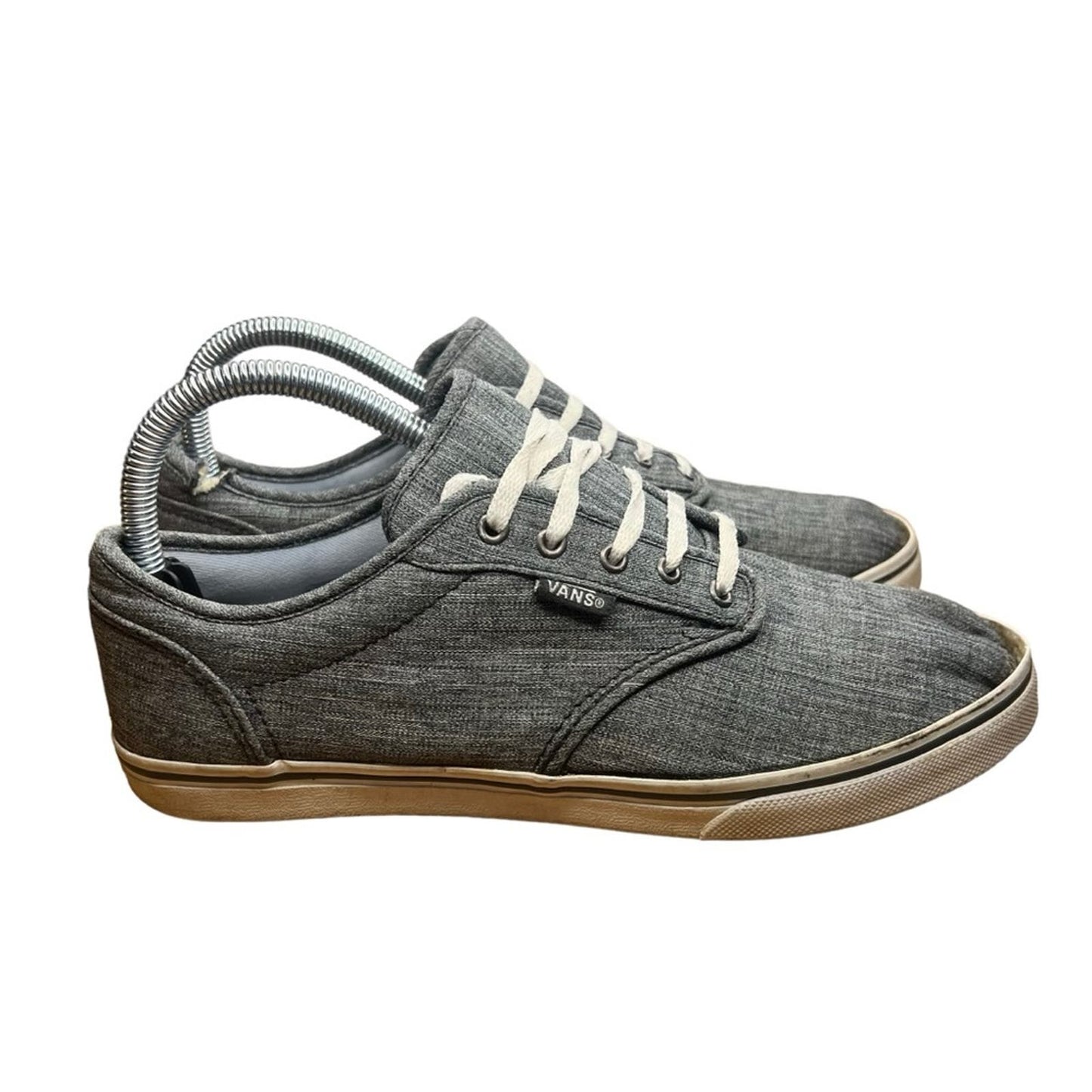 Vans Women's Atwood Low Rock Textile Grey Lace-Up Skate Shoes Women's Size 7.5