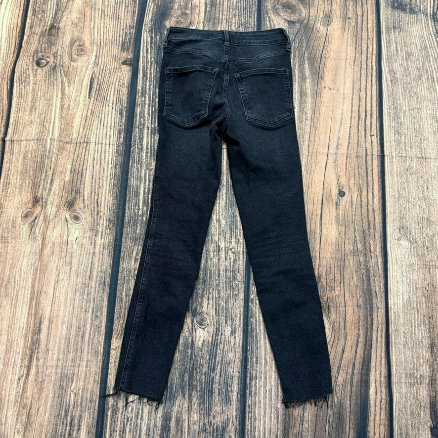 We The Free Women's Black Raw Hem Skinny Jeans Size 26