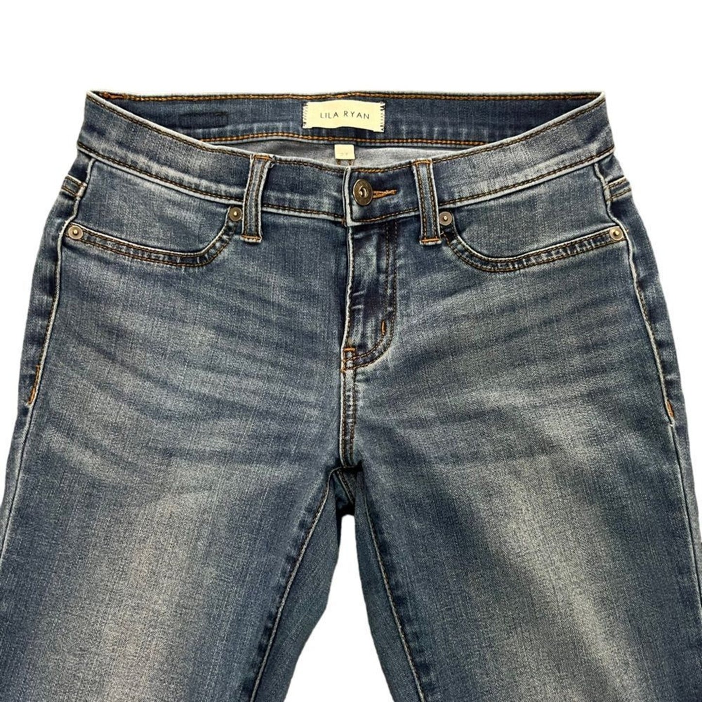Lila Ryan Women's Skinny Jeans Size 27 Mid Rise Medium Blue Wash Stretch