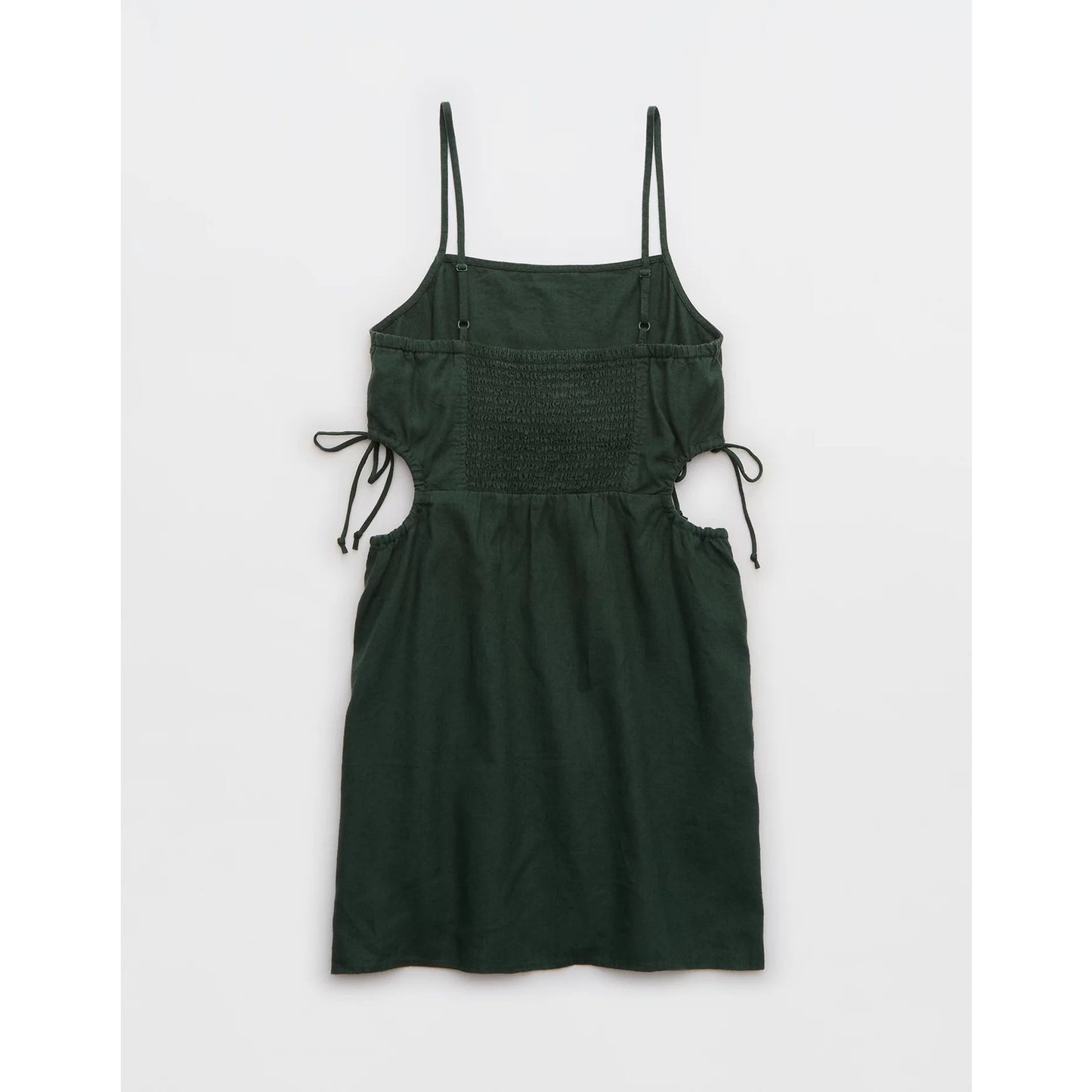 Aerie Women's Size Large Green Side Cut Out Mini Sundress Casual Dress