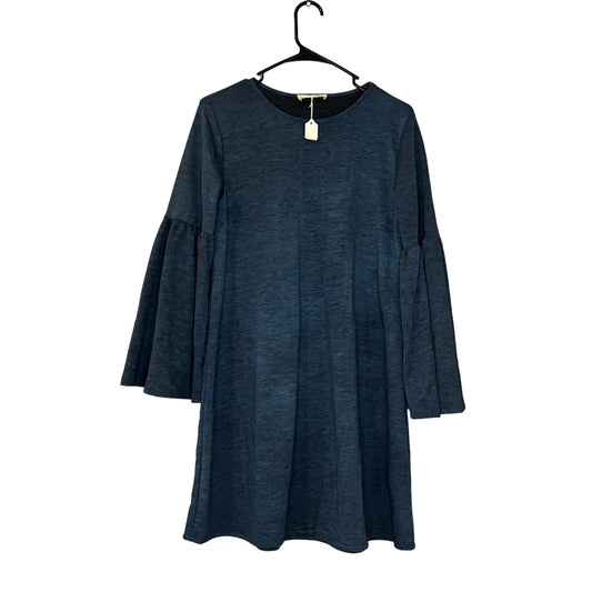 NWT Pixi + Ivy Women's Size Small Navy Blue Bell Sleeve A-Line Long Sleeve Dress