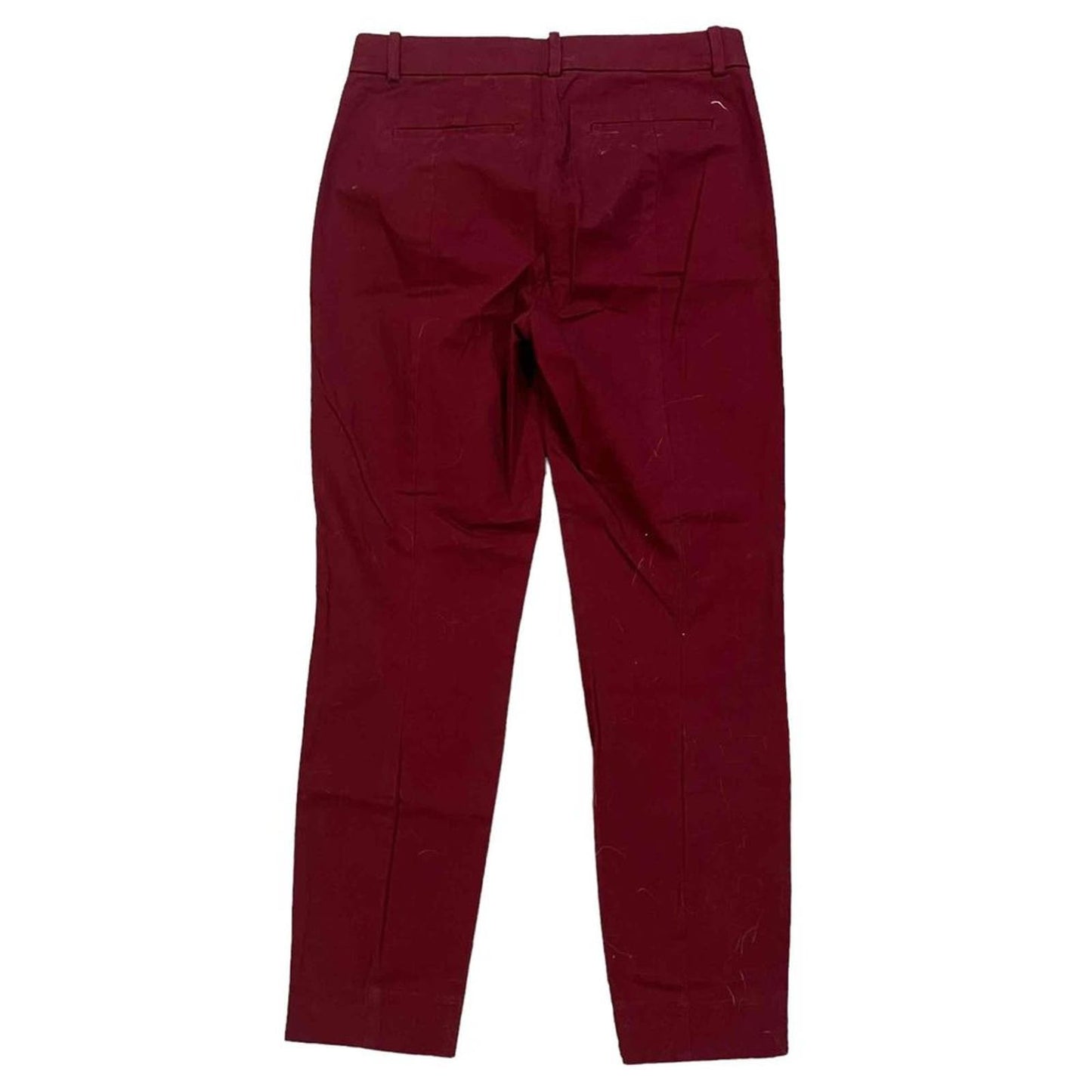 J.Crew Mercantile Women's Burgundy Cotton Blend Chino Front Pockets Pants Size 4