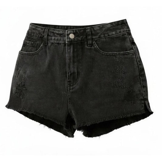 Honey Punch Cut-Off Shorts Womens Size Small Black Washed High Rise
