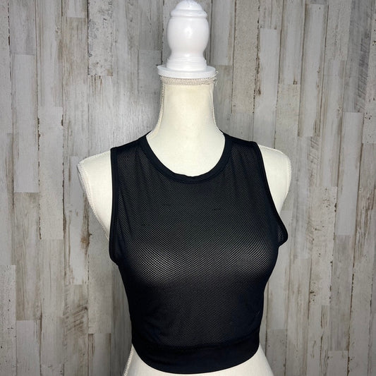 Nike Women's Dri-FIT Mesh Cropped Tank Top Black Size Medium