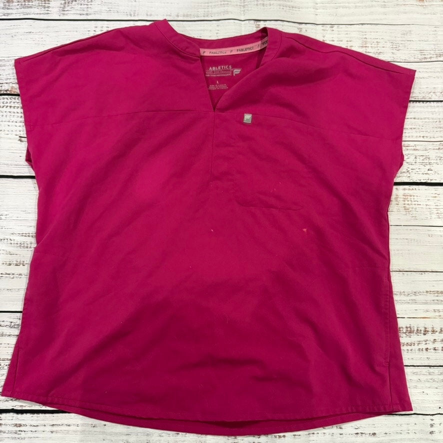 Fabletics Women's Scrub Jogger Set Large Hot Pink 2-Piece Workwear