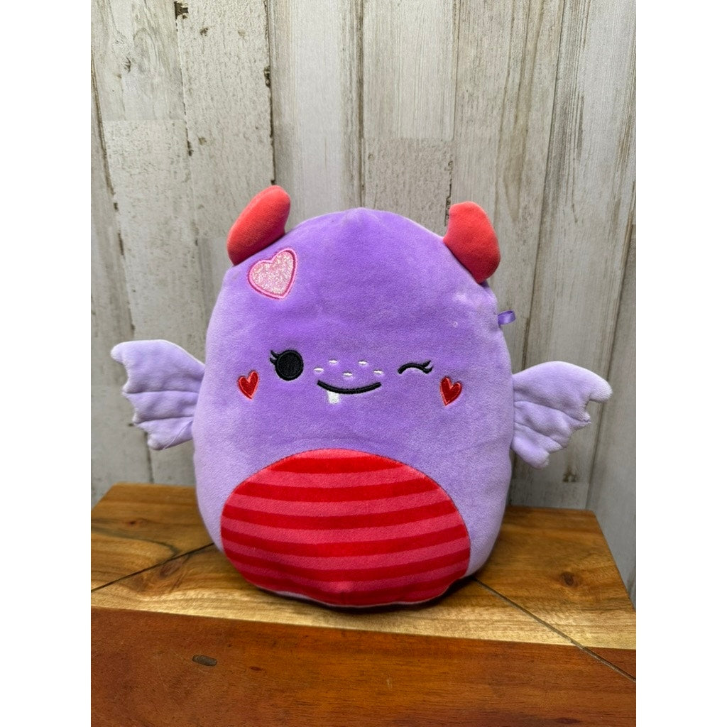 Squishmallows 8" Atwater Purple Love Monster Valentine's Day Plush Toy